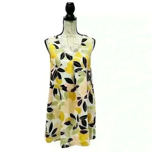 Rachel Zoe Linen Floral Dress Sleeveless Size Small